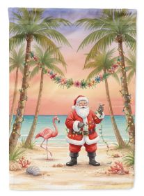 Santa Claus Decorating Palm Tree Christmas Garden Flag Mailbox Decorative Yard Banner Outside Patio Artwork for Flower Beds, Garden Size, Multico