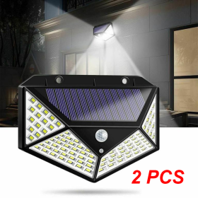 Solar Lights Outdoor Waterproof - Flood Lights With Motion Sensor, Courtyards, LED Solar Light For Streets, Courtyards,Parking Garages (Option: 2pcs)